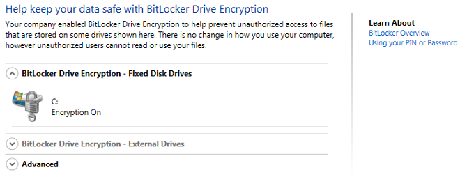 bitlocker titkosítás