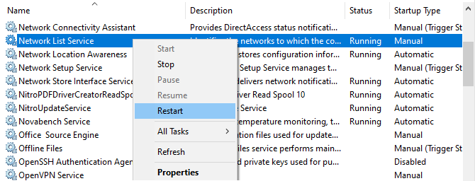 Windows újraindítási szolgáltatás