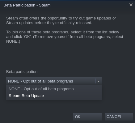Csatlakozzon a Steam béta verzióhoz