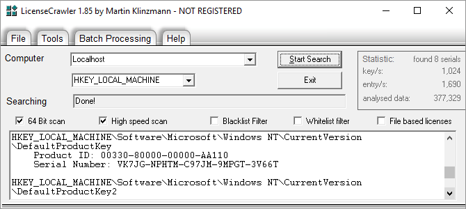 3 módszer a sorozatszámok helyreállítására a Windows LicenseCrawler 670x300 programban