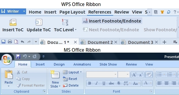 WPS-Office-Referenciák-lapok-író-MS-Office-Ribbon-összehasonlítás