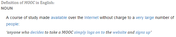 A MOOC meghatározása