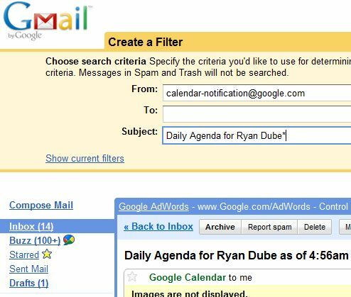Szabadítson el időt a Google Naptár, a Blog és az Állapotfrissítések gmailfilter5 segítségével