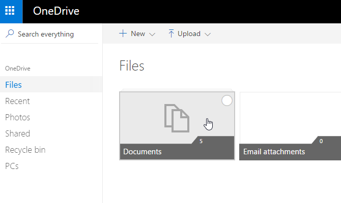 az onedrive dokumentumok kiválasztása