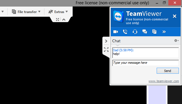 8 TeamViewer csevegés