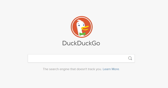 Az online biztonság javításának és az adatvédelemnek a teljes útmutatója. DuckDuckGo képernyőképe