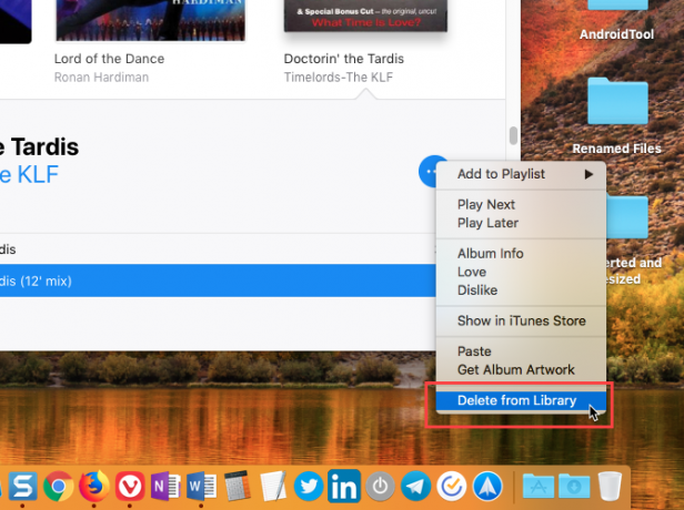 Töröljön egy audiofájlt az Macintosh iTunes alkalmazásból