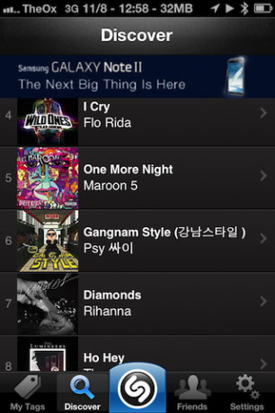 Shazam app iphone