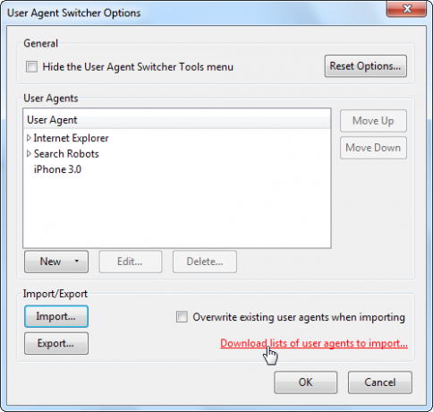 Más böngészők megszemélyesítése User Agent Switcher [Firefox] képernyőképe 13