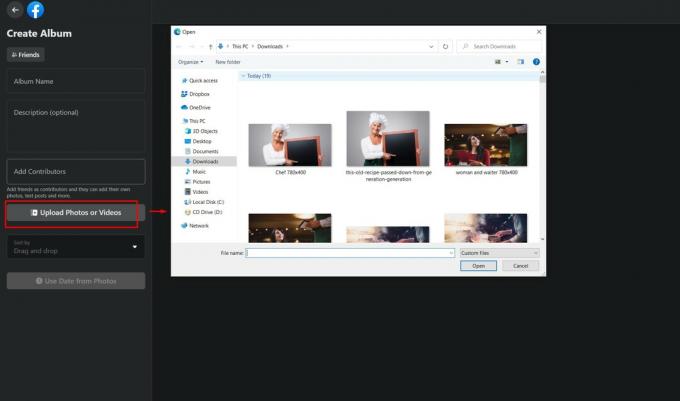 fotókat és videókat töltsön fel a Facebookra