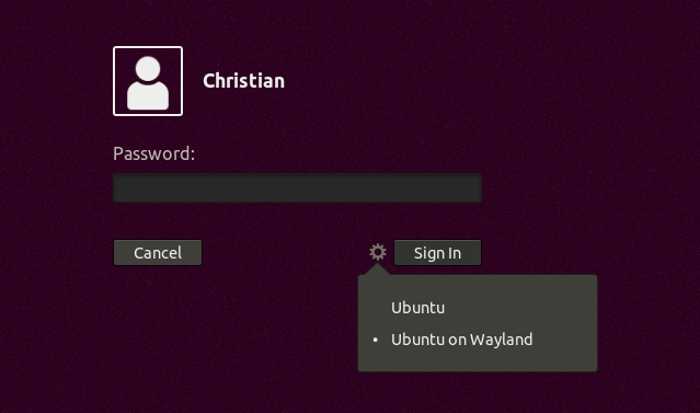Ubuntu GNOME bejelentkezés