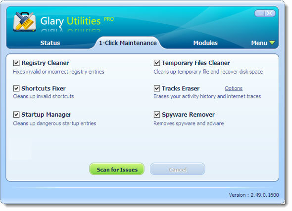 A Glary Utilities Pro glary Utilities01 segítségével zökkenőmentesen futtassa számítógépét