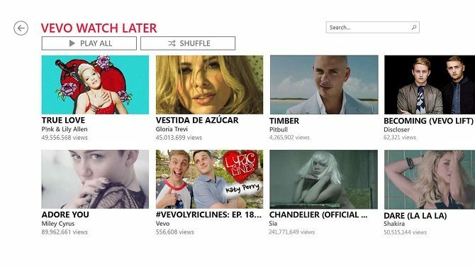 vevo Windows 10 alkalmazás