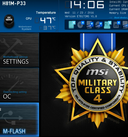 bios splash képernyő