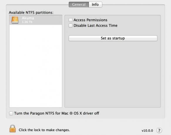 Paragon NTFS Mac OS X esetén Tekintse át a paragon preferences2 xn parancsot