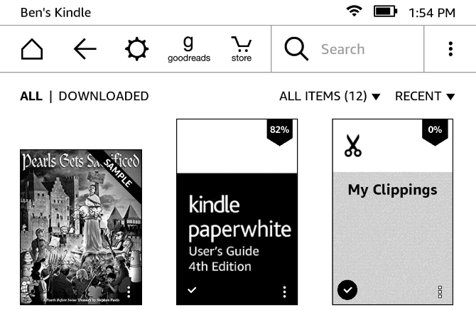 A Kindle Paperwhite 12 Paperwhite könyvtár beállítása és használata