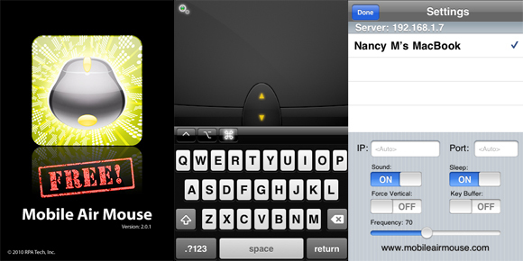 A 7 legjobb ingyenes távirányító alkalmazás az iPhone MobileAirMouse2-hez