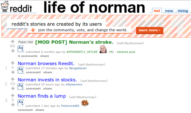 reddit élet-of-norman