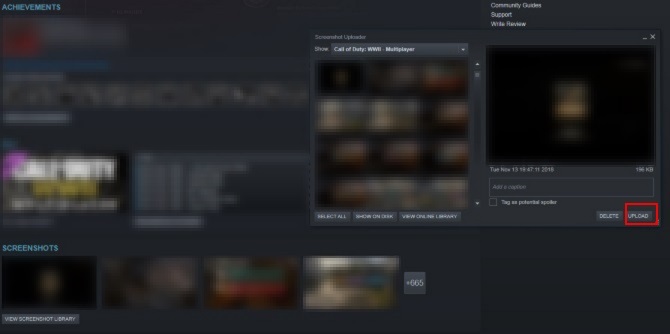 Steam képernyőfeltöltő