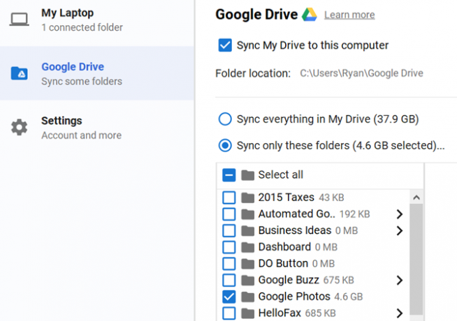 A Google Drive Sync Photos Desktop