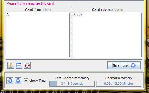 Pauker - Egyszerűen használható freeware Java Flash Card Program időzítők