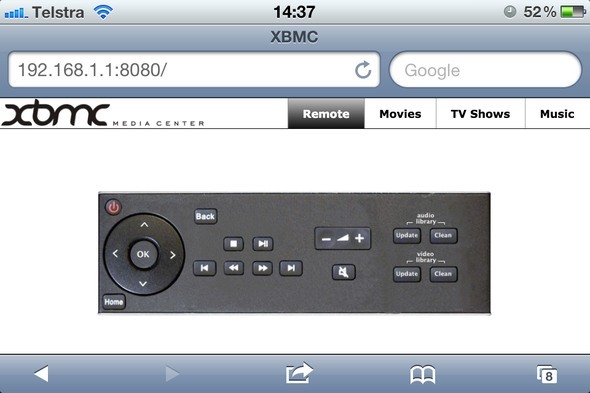 ingyenes xbmc távoli iphone