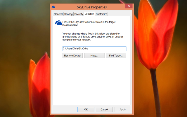 move-SkyDrive-mappa-on-windows-8.1