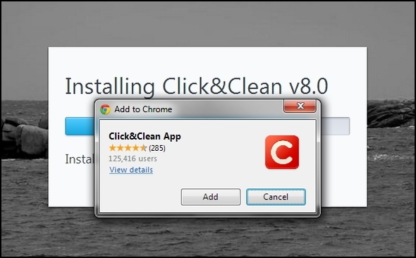 Kattintson és tisztítsa meg: Bővítse böngészőjét az adatvédelmi és biztonsági alapértelmezésen túl, kattintson a ClickClean Hozzáadás a Chrome-hoz lehetőségre