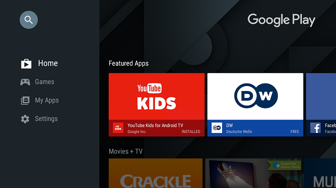 google play android tv alkalmazás