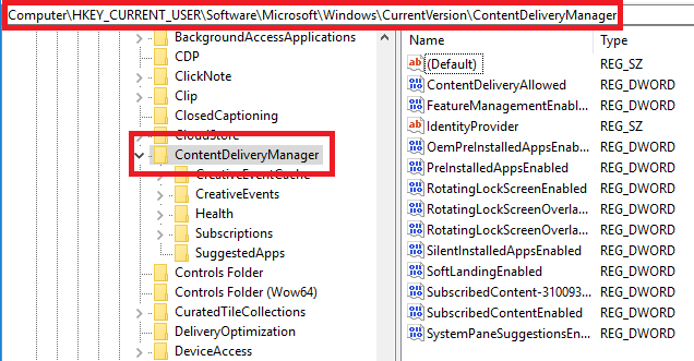 A "Windows üdvözlő élmény" oldal letiltása a Windows 10 Windows tapasztalati oldal-nyilvántartásában
