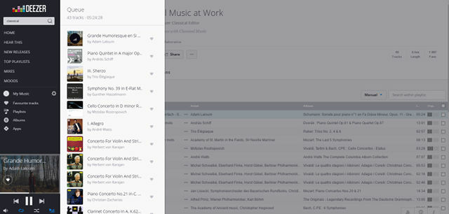 Deezer-zene-web-queue