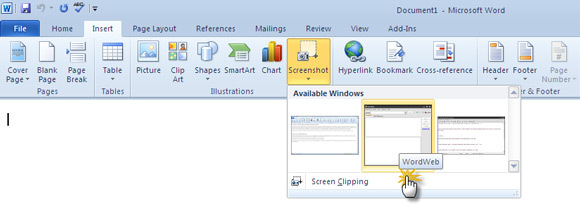 microsoft word screenshot