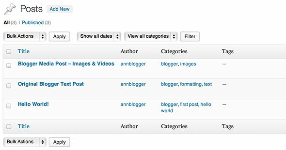 Blogger - WordPress, WordPress - Blogger - Blogok váltása Tesztelt wp x eredmények