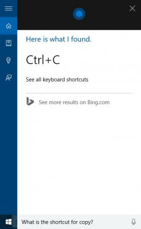 cortana segítség