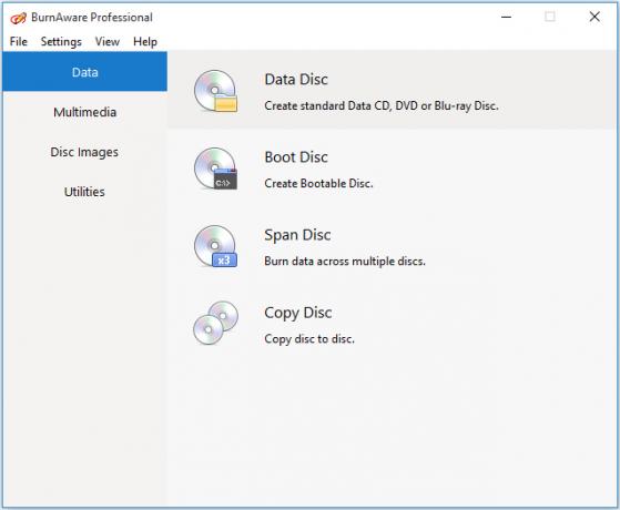 A CD-k és DVD-k írásának legjobb módja a Windows 10 rendszeren a BurnAware BurnAware 10 segítségével