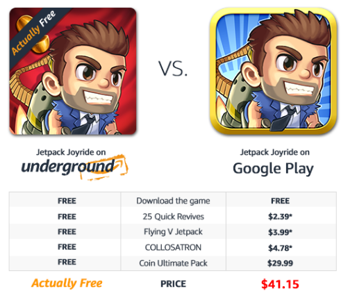 Google Play vs. Amazon Appstore: Melyik a jobb? jetpack joyride amazon