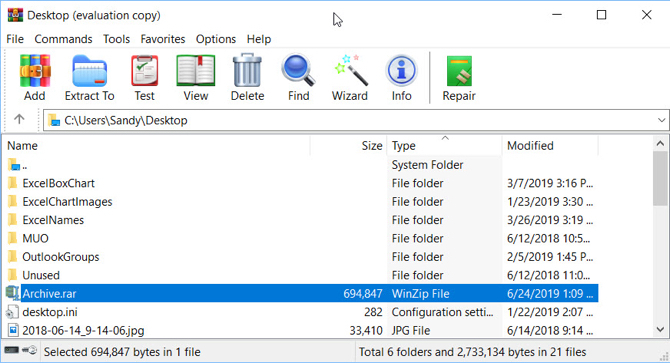 WinRAR RAR nyitó Windows