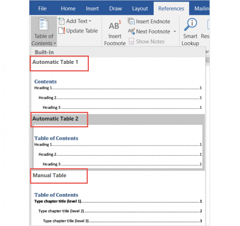 Az egyszerű útmutató a Microsoft Word Hivatkozások laphoz, az MSWord TOCbuilt beépítve