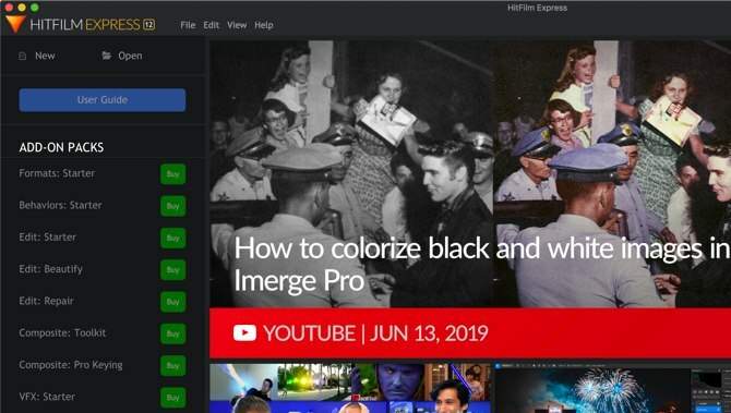 HitFilm Express vs. DaVinci Resolve - Kiegészítők a HitFilm Express programban
