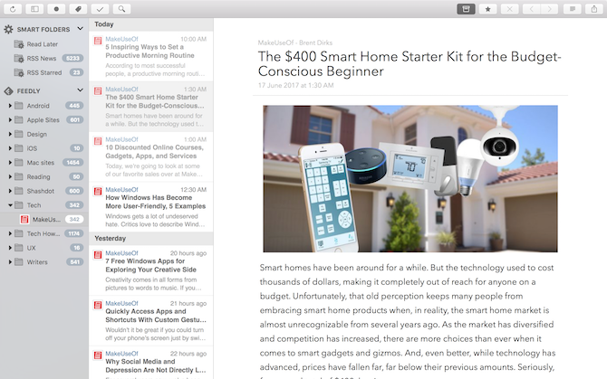 Mac RSS-olvasók ReadKit