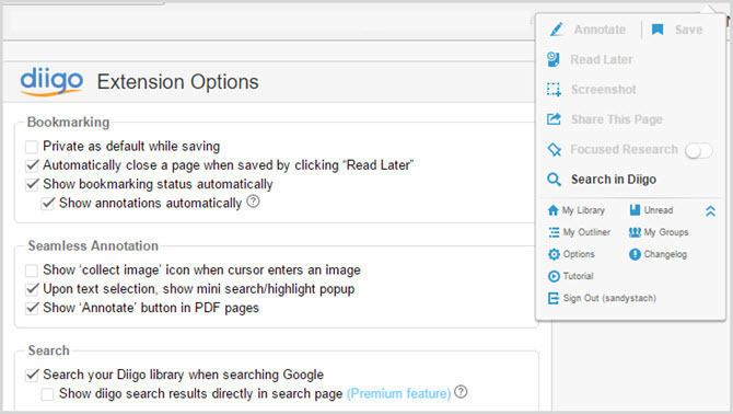 Diigo Annotate Chrome