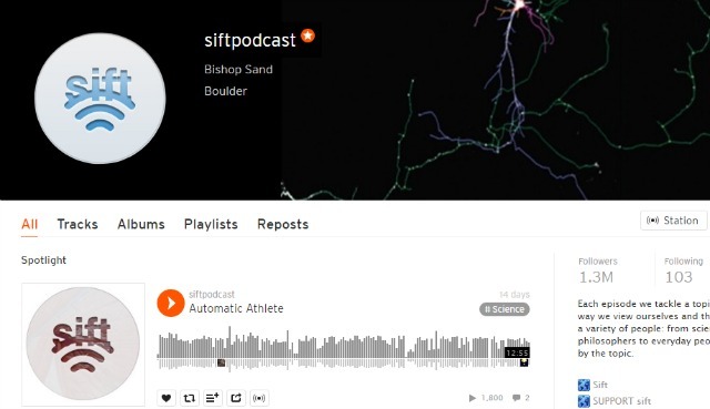 Sift Podcast a SoundCloudon