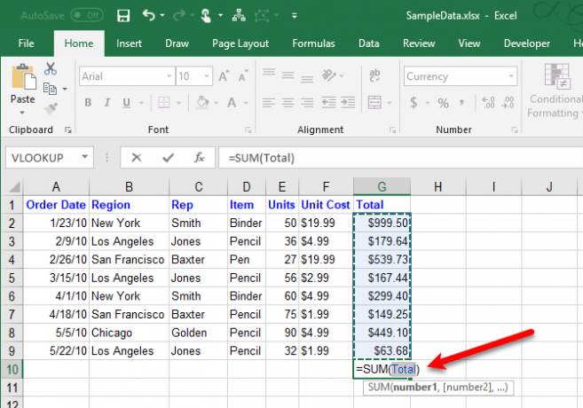 Használjon nevet a Formula AutoComplete használatával