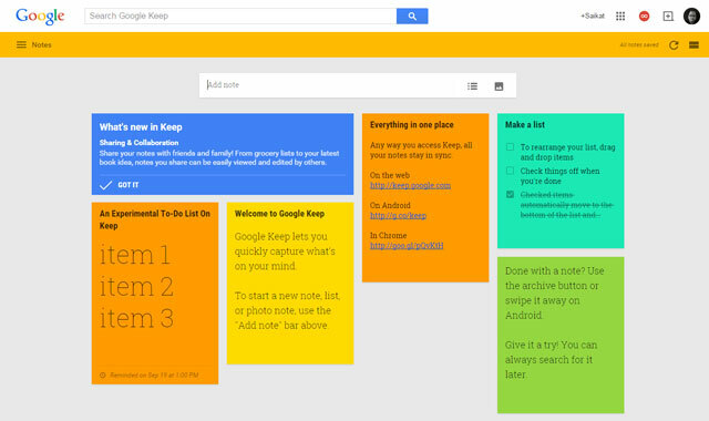 Megjegyzés: a Chrome kiterjesztés - Google Keep