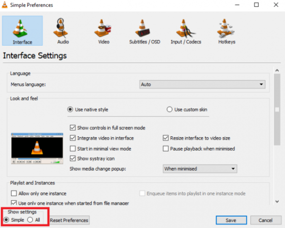 A videofájlok elforgatása a Mac és a PC vlc beállításain: mind a 624x500