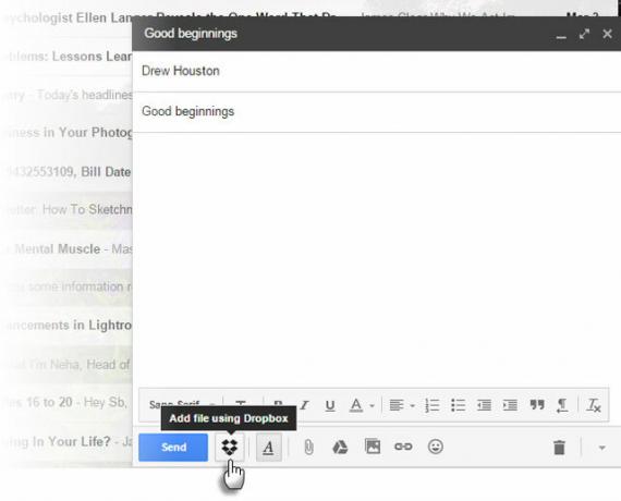 Dropbox a Gmail Chrome bővítményhez