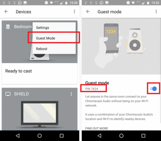 a beállításhoz használja a chromecast audio útmutatót