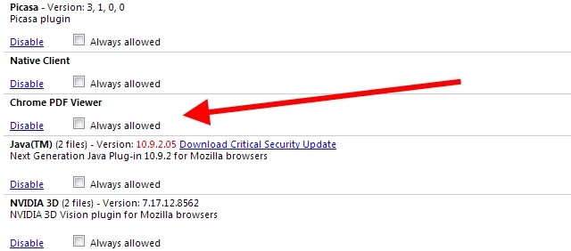 Chrome-PDF-Viewer engedélyezése-Plugin