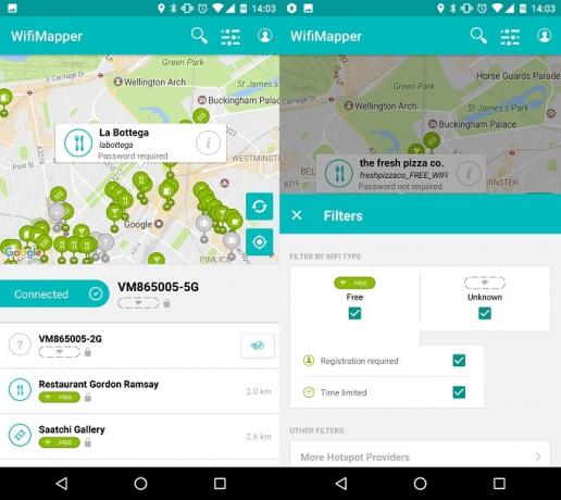 Javítsa a Wi-Fi jelét otthon és kívül ezen Android alkalmazások, a WifiMapper képernyőképe egyikével