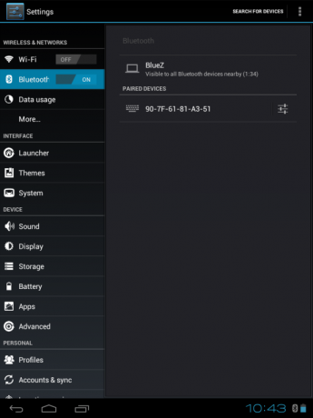 hp touchpad bluetooth billentyűzet